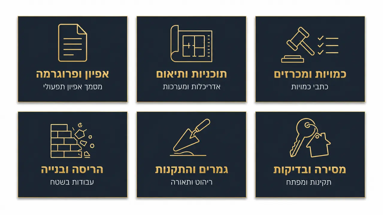 לוחות זמנים בפרויקט בניית משרדים - שלבי תכנון וביצוע