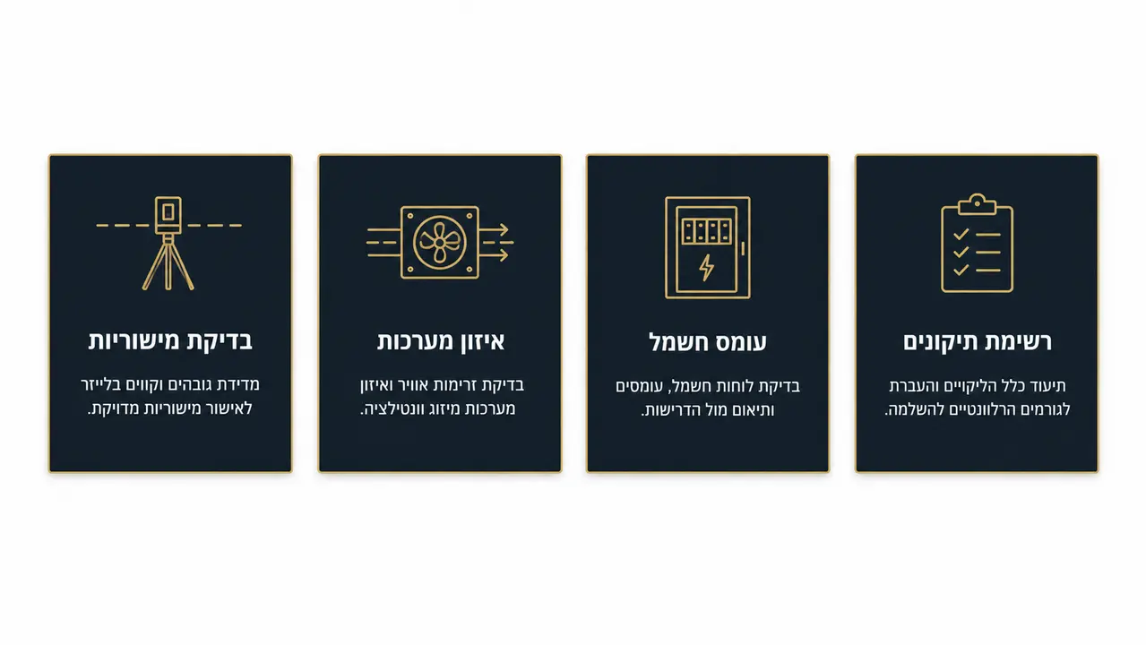 בקרת איכות, פרוטוקול מסירה וניהול רשימת תיקונים בפרויקט גמר
